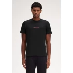 Fred Perry Ανδρική Μπλούζα Embroidered T-Shirt M4580-S76 Μαύρο