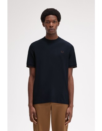 Fred Perry Ανδρικό T-Shirt Tipped Cuff Piqué T-Shirt M4654-W71 Μπλε