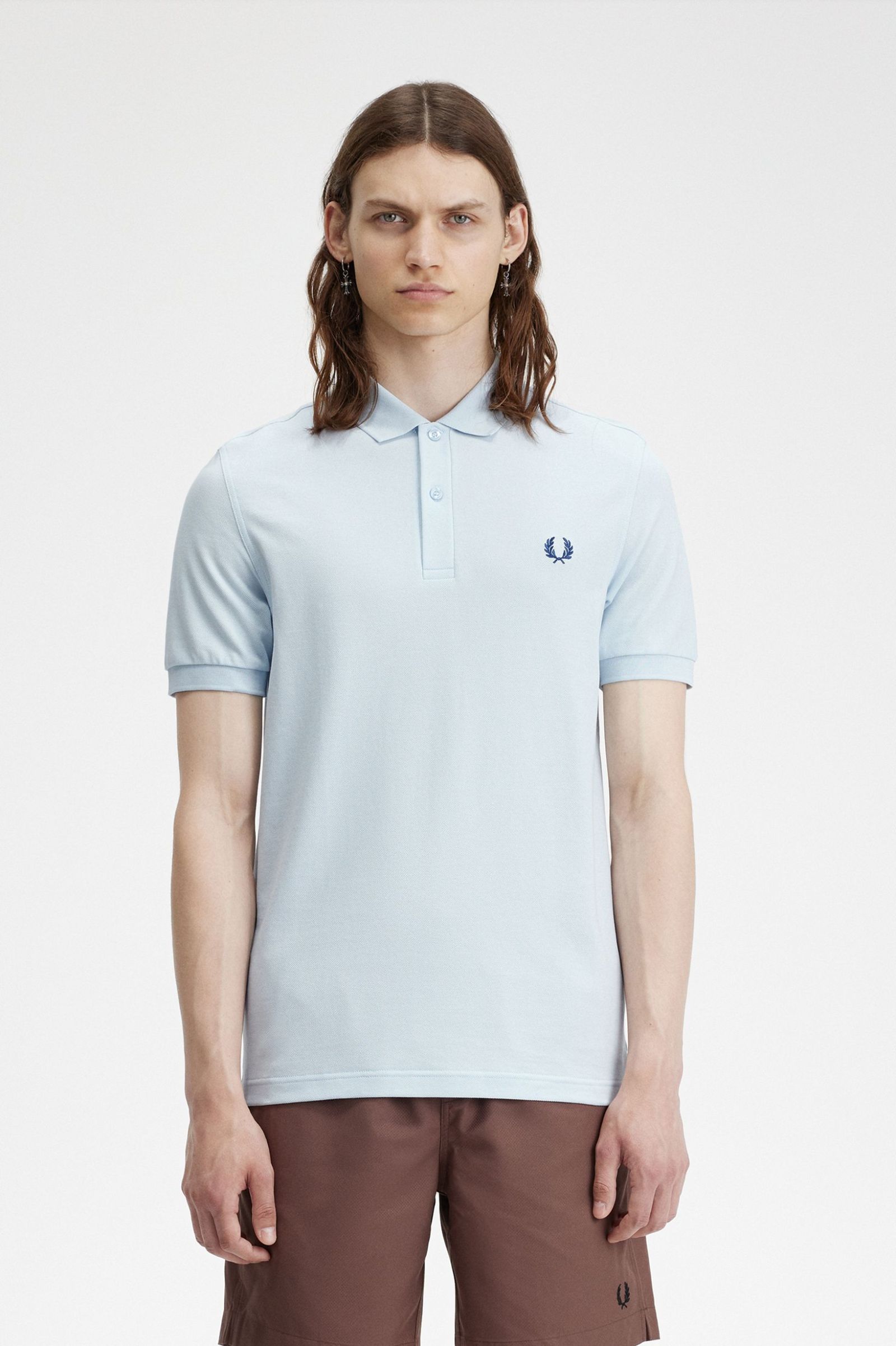 Ανδρικό Polo Plain Fred Perry Shirt M6000-V08 Σιέλ