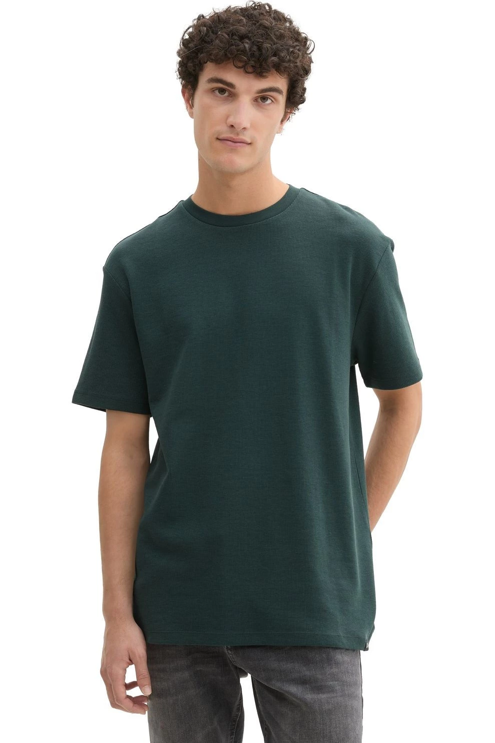 Tom Tailor Ανδρική Μπλούζα Relaxed Structured T-Shirt 1040879-10362 Πράσινο