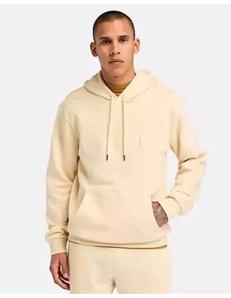 Timberland Ανδρικό Φούτερ Με Κουκούλα Embroidery Tonal Hoodie TB0A6VFJEFL Μπεζ