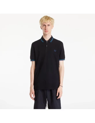 Fred Perry Ανδρική Μπλούζα Twin Tipped Polo M3600-X50 Μαύρο