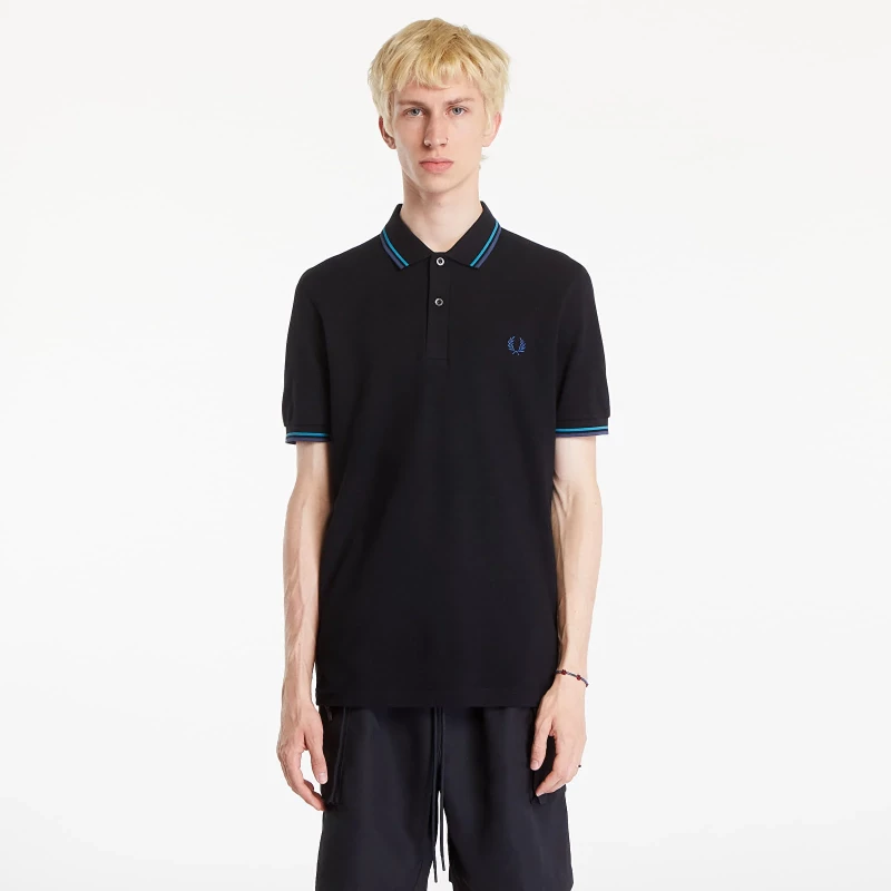 Fred Perry Ανδρική Μπλούζα Twin Tipped Polo M3600-X50 Μαύρο