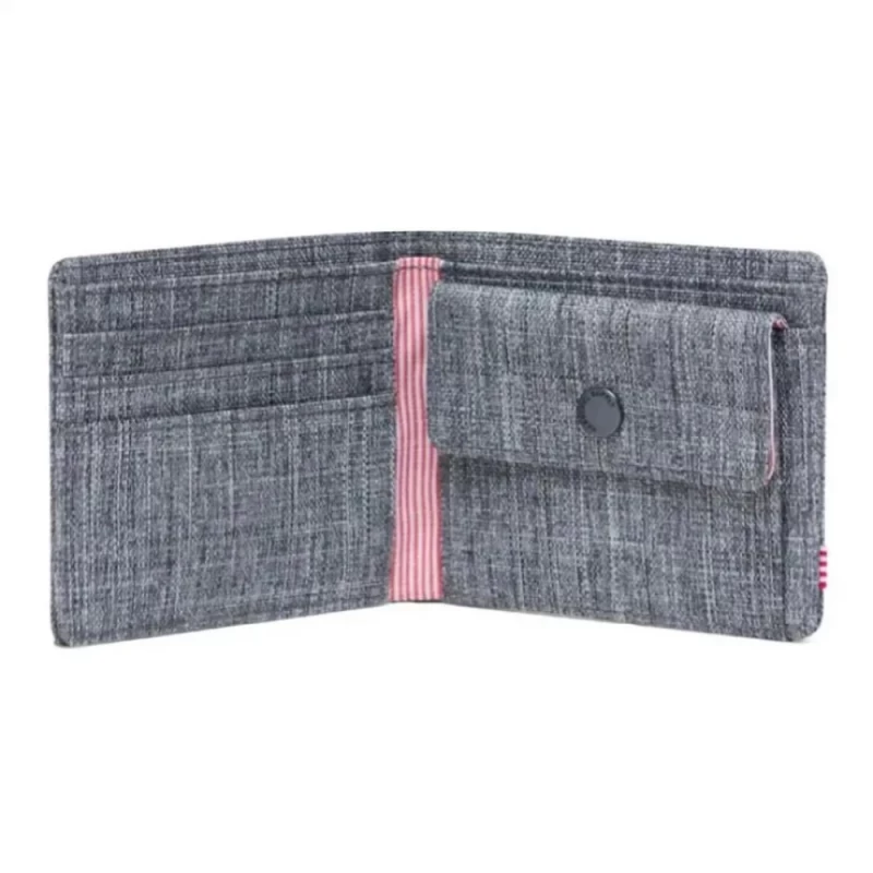 3 20867 portofoli Herschel Supply Co Roy Coin Wallet 30095 00919 Raven Crosshatch 1000x1000 1 tobros.gr