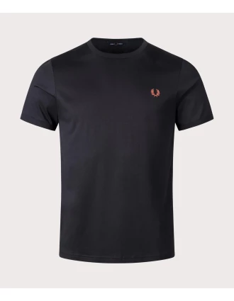 Fred Perry Ανδρική Μπλούζα Twin Tipped Polo M3600-W59 Μαύρο