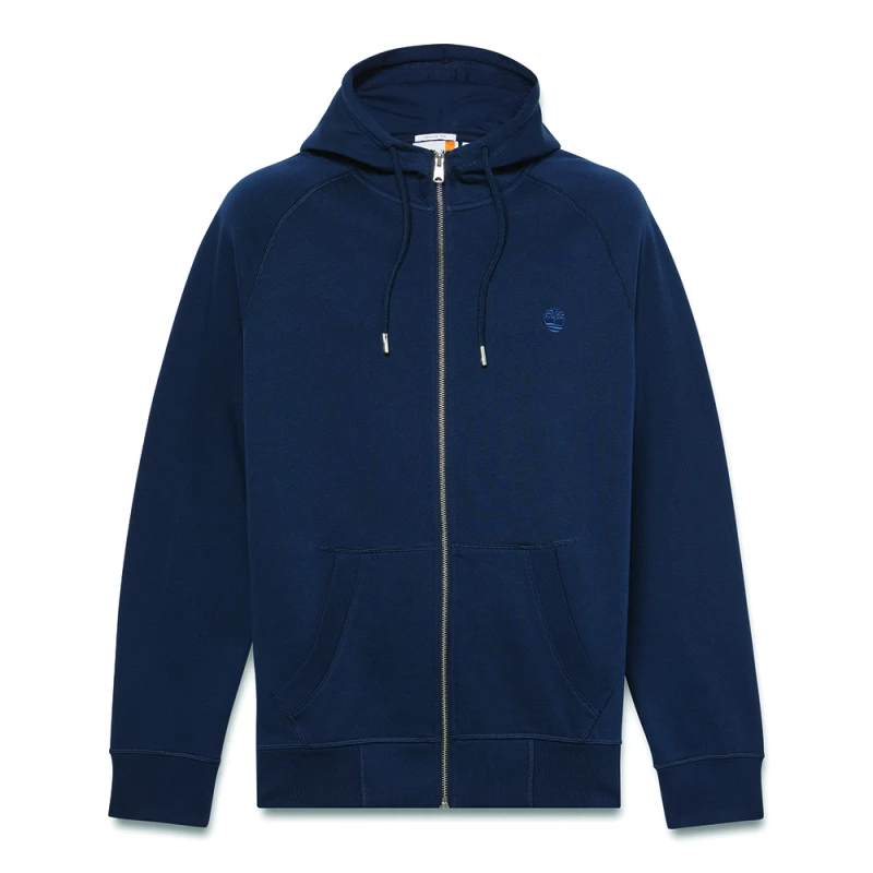 Timberland Ανδρική Φούτερ Ζακέτα Με Κουκούλα E-R Basic Reg Zip Thru TB0A2BNBZ02 Μπλε