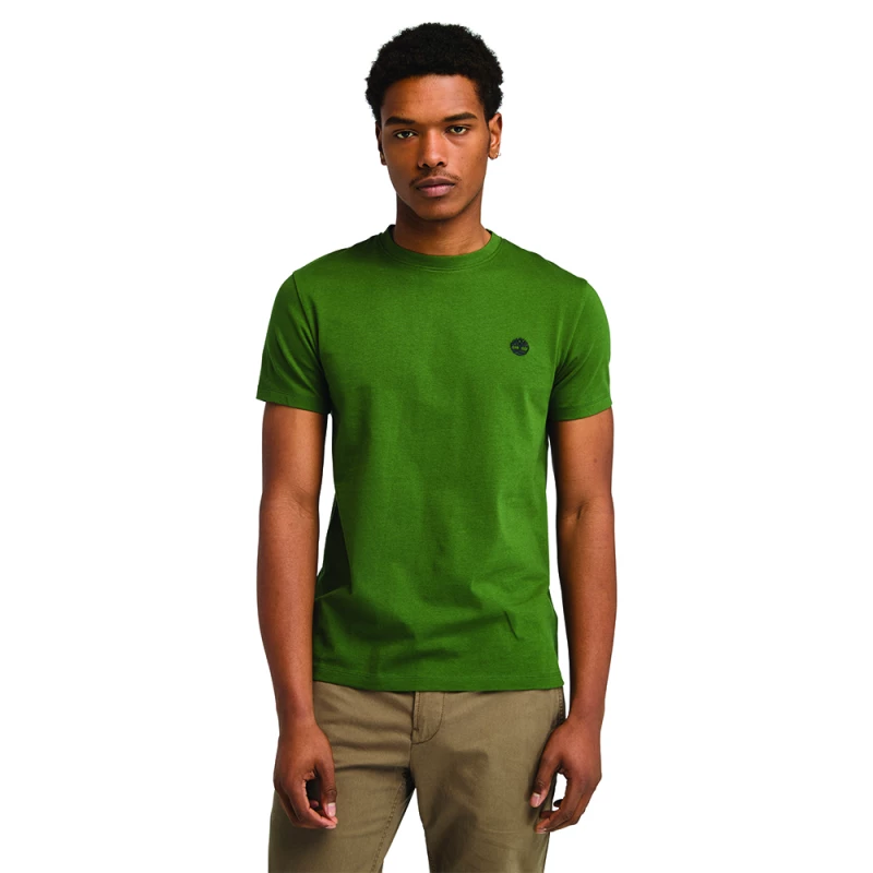 Timberland Ανδρική Μπλούζα SS Dunstan River Jersey Crew Tee Slim TB0A2BPREIN Πράσινο