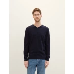 Tom Tailor Ανδρικό Πλεκτό V-Neck Pullover 1038427-13160 Μπλε