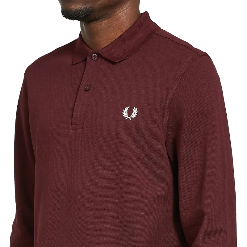 5 fred perry ls the fred perry polo shirt oxblood ecru tobros.gr