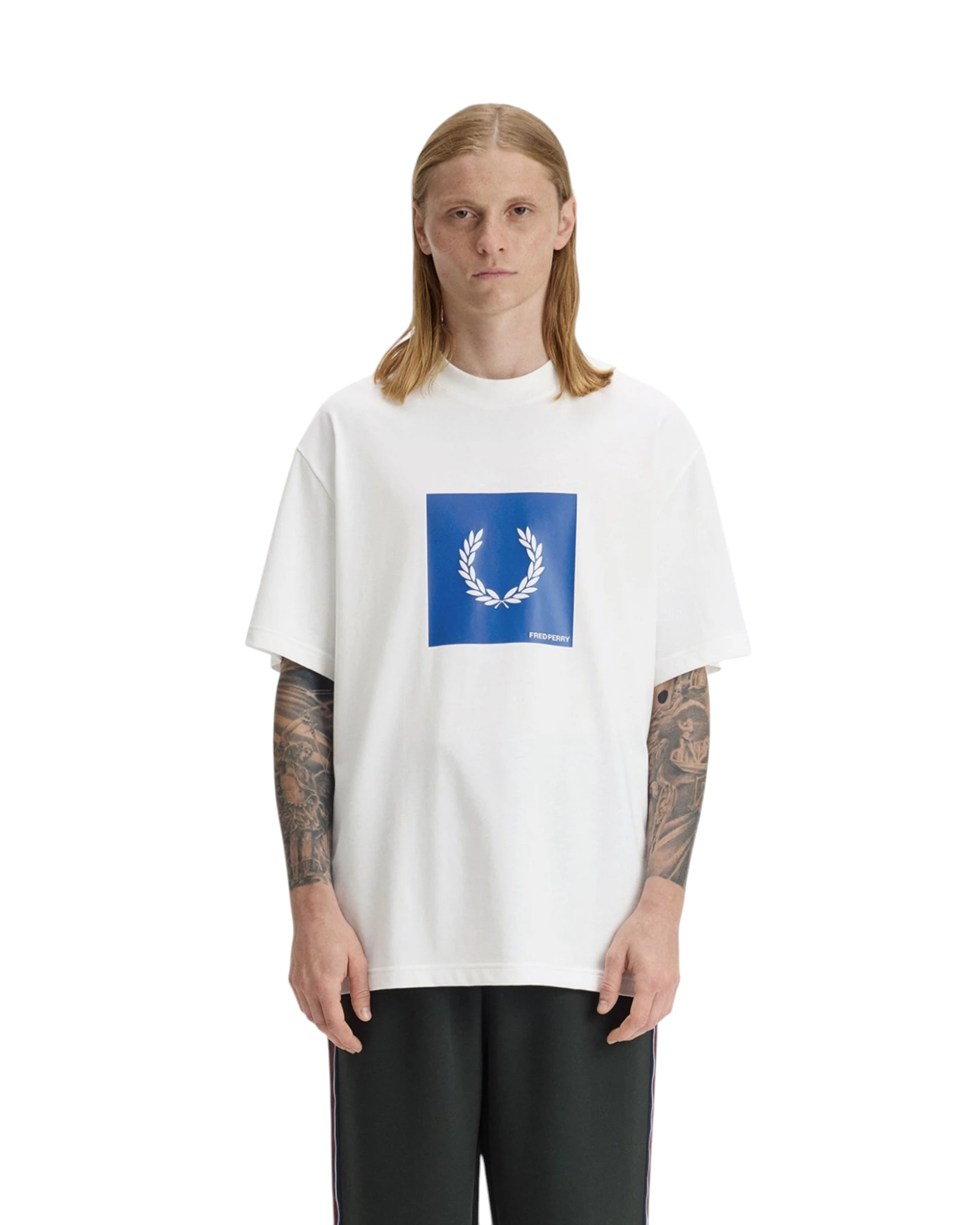 Fred Perry Ανδρική Μπλούζα Box Graphic T-Shirt M2404-129 Snow White