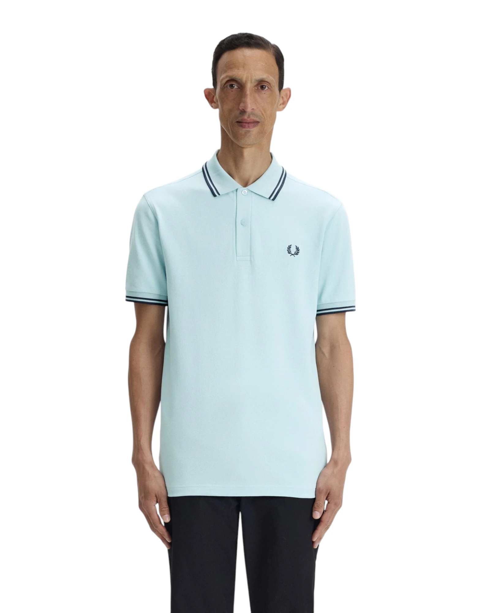 Fred Perry Ανδρική Μπλούζα Twin Tipped Polo M3600-97A Σιέλ