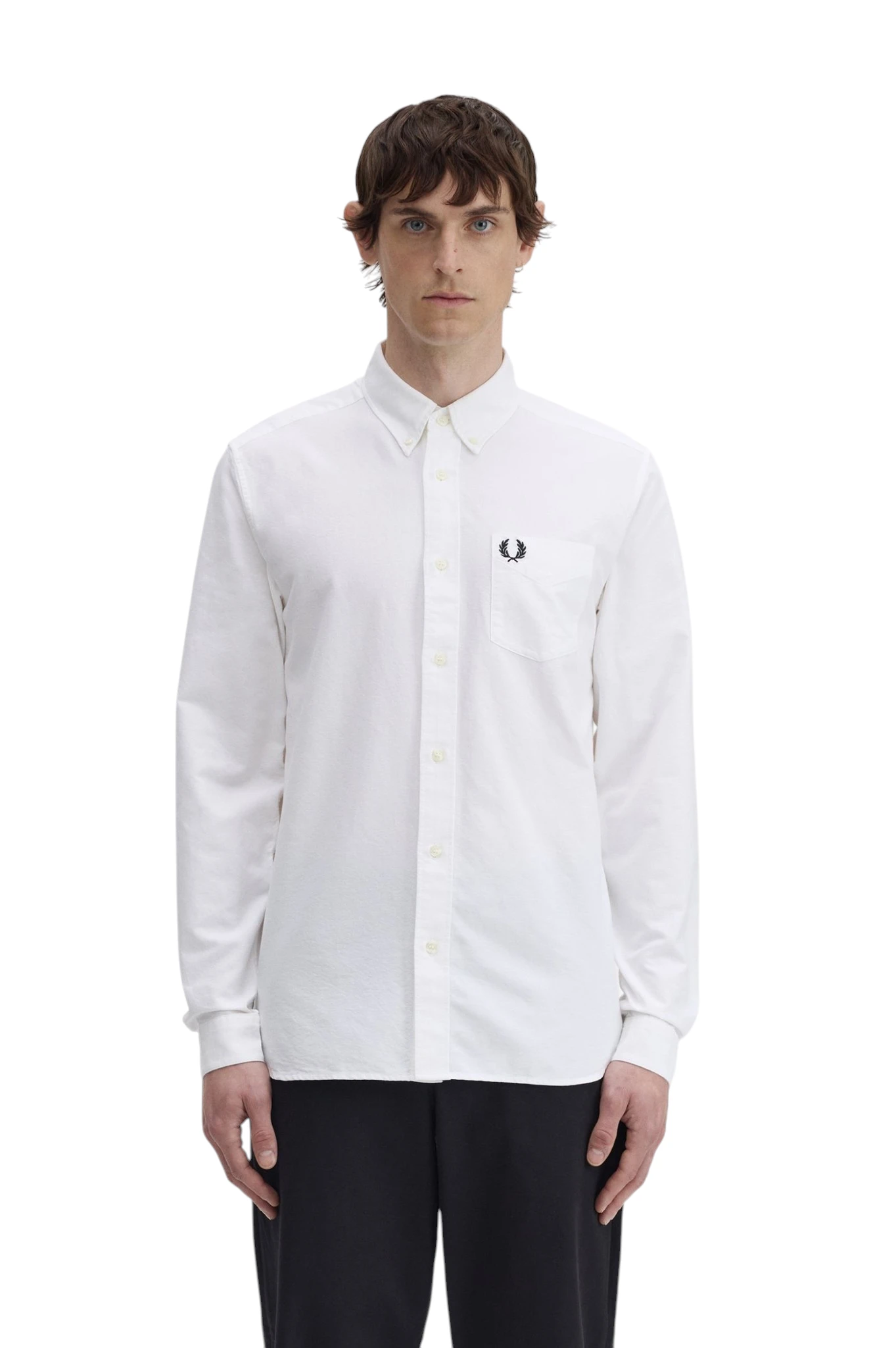 Fred Perry Ανδρικό Πουκάμισο Oxford Shirt M5516-100 Λευκό