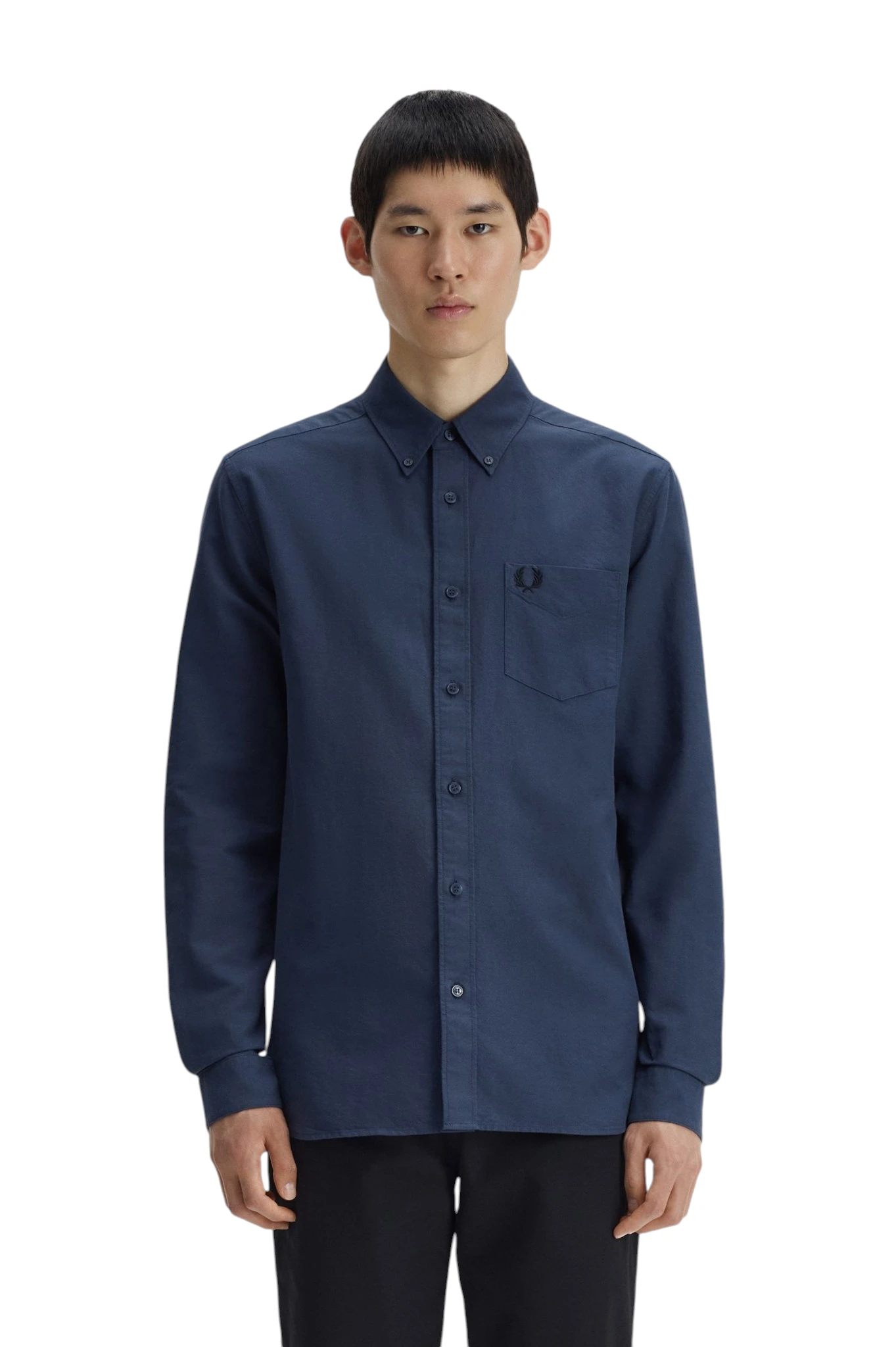 Fred Perry Ανδρικό Πουκάμισο Oxford Shirt M5516-738 Dark Airforce