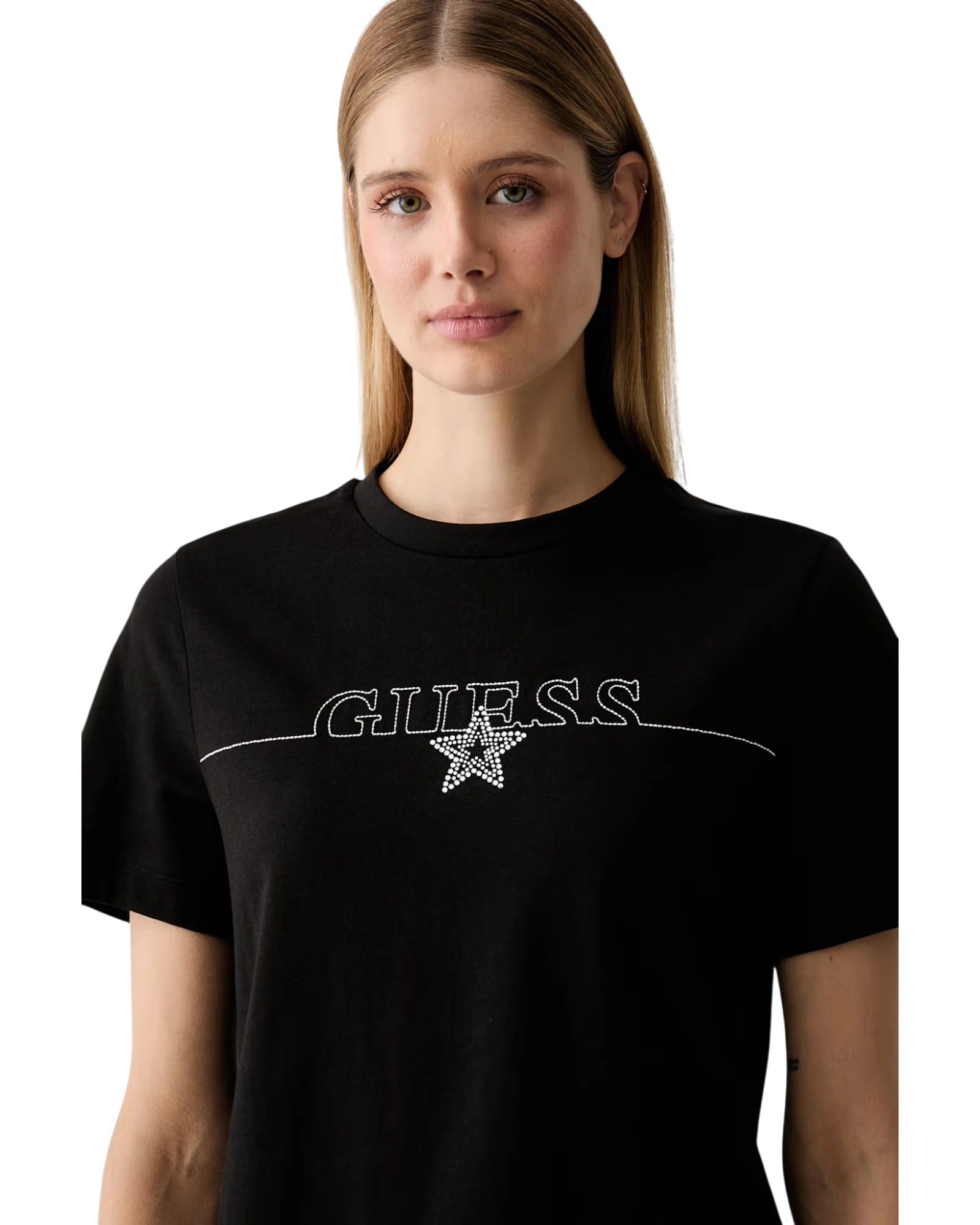 Guess Γυναικείο T-Shirt Agena V6YI05K4272-JBLK Μαύρο