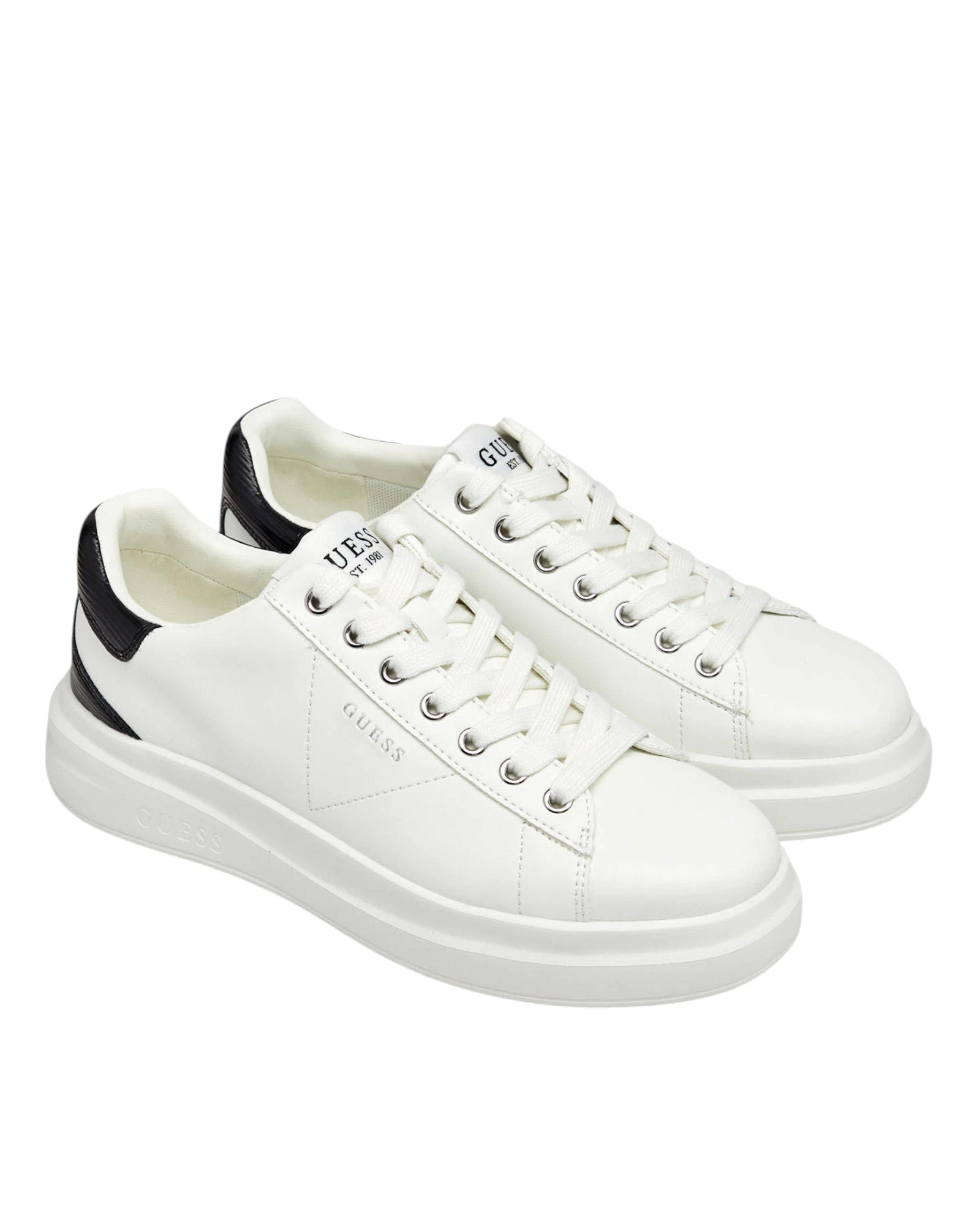 Guess Ανδρικό Δερμάτινο Παπούτσι Elba FMTEL4LEA12-White 2 Guess Ανδρικό Δερμάτινο Παπούτσι Elba FMTEL4LEA12-White - Image 2